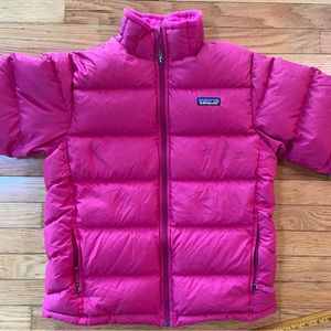 GIRLS XL 14 Patagonia pink winter coat puffer